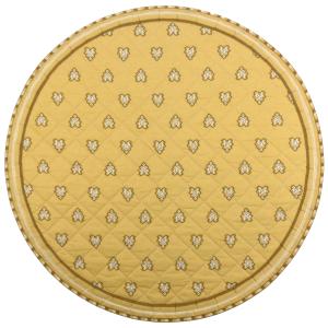 Provencal Quilted Round Table Mats Beige "Roussillon