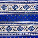 Blue Rectangle Coated Cotton Tablecloth "Stripes" pattern