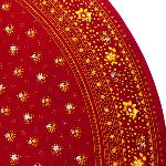 Provencal Round Cotton Tablecloth red "Farandole