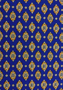 “Blue Calissons”, 100% Provencal cotton country fabric