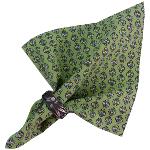 Green Napkin, Provencal design "Bastidin", 100% pure cotton