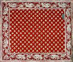Quilted placemat 15"x19" Red, Bonis pattern