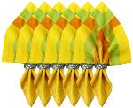 Set of 6 Yellow "Epis" Jacquard Napkins