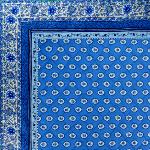 Provencal Quilted Cotton Square Table Mat Blue "Gordes" pattern
