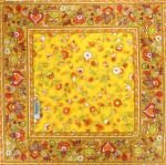 Square Quilted Table Mat Yellow "Country" 30x30