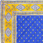 Provencal Quilted Cotton Square Table Mat Blue "Esterel" pattern