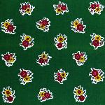 Green Napkin, Provencal design "Flowers", 100% pure cotton
