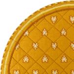 Provencal Quilted Round Table Mats Ocher "Roussillon