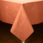 Provencal Square Cotton Tablecloth Terracotta 67"x67" "Luberon" 