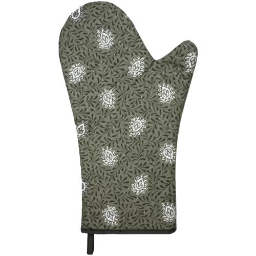 Lotus Grey Quilted Oven Glove – Provencal Design