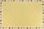 Reversible Quilted placemat plain Beige, embroidered edge