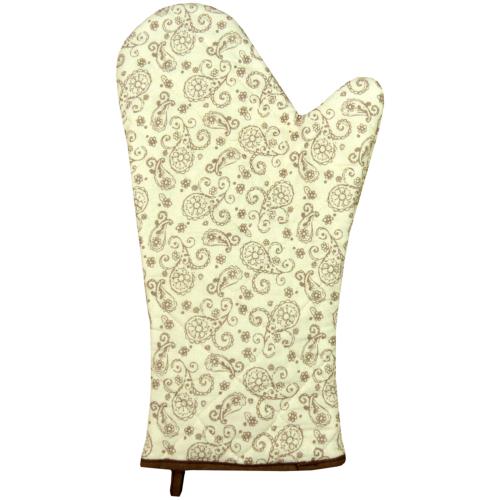 Brown Alhambra design - French kitchen quilted oven Glove