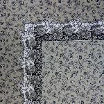 Grey Rectangle Tablecloth 63X79" "Country" pattern