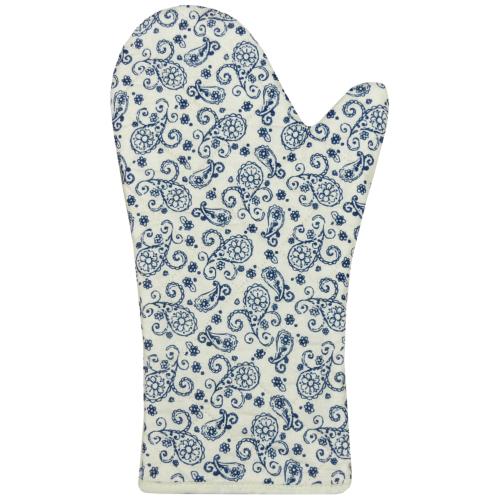 Blue Alhambra design - French kitchen quilted oven Glove
