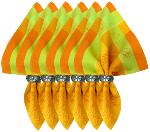 Set of 6 Orange "Epis" Jacquard Napkins