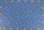 Quilted placemat 12x18" Blue, Provencal design "Honeymoon"