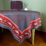 Provencal Rectangle Cotton Tablecloth Anthracite "Vaccares