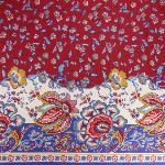 Rectangle Cotton Tablecloth 63X79" Garnet "Country" pattern