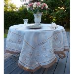 Provencal Square blue Tablecloth brown patterns