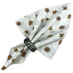 White Napkin, Provencal design "Honeymoon", 100% pure cotton