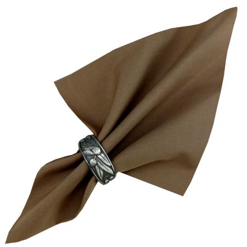 Plain Chocolat Napkin 100% pure cotton by Valdrôme