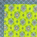 French Quilted cotton placemat Green “Batiste” 14x18