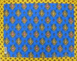 French Quilted cotton placemat Blue “Batiste” 14x18
